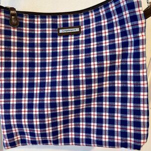 Longaberger Homestead Crossbody Purse Handbag Plaid Multicolor GUC. 11"x10"